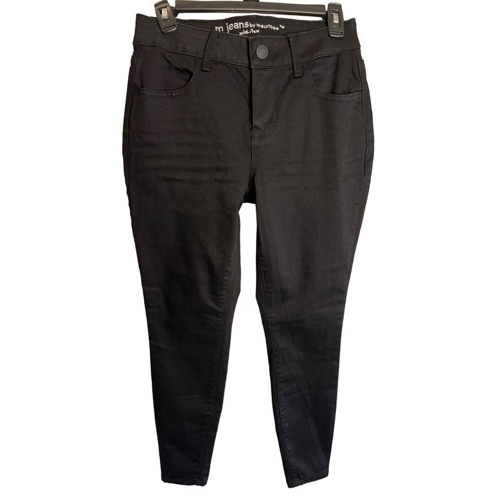 Maurices M Jeans Mid-Rise Black Skinny S Short